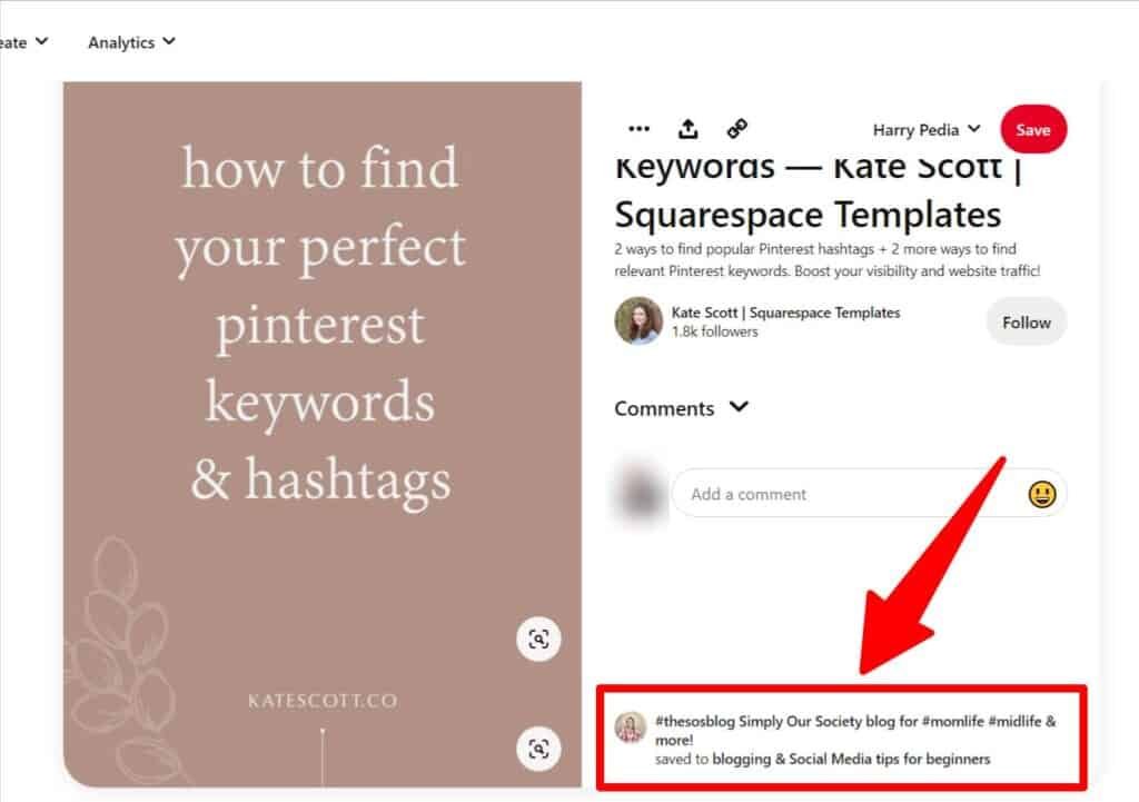 How to use a hashtag on Pinterest: