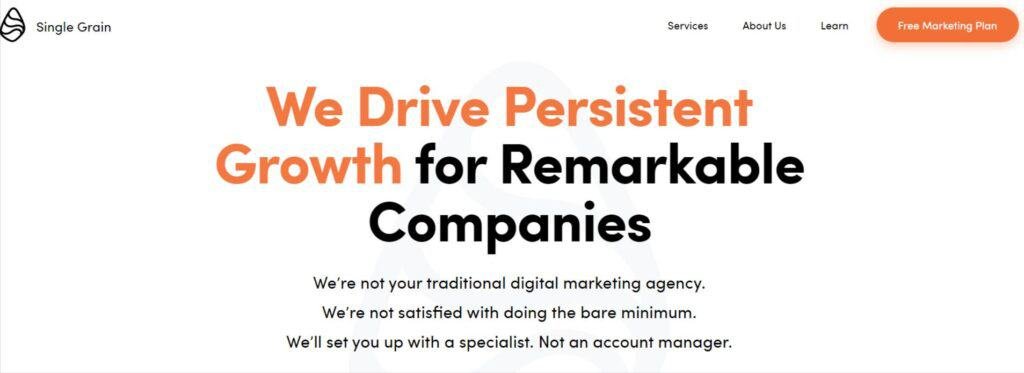 Single Grain, the eCommerce marketing company Single Grain eCommerce marketing company