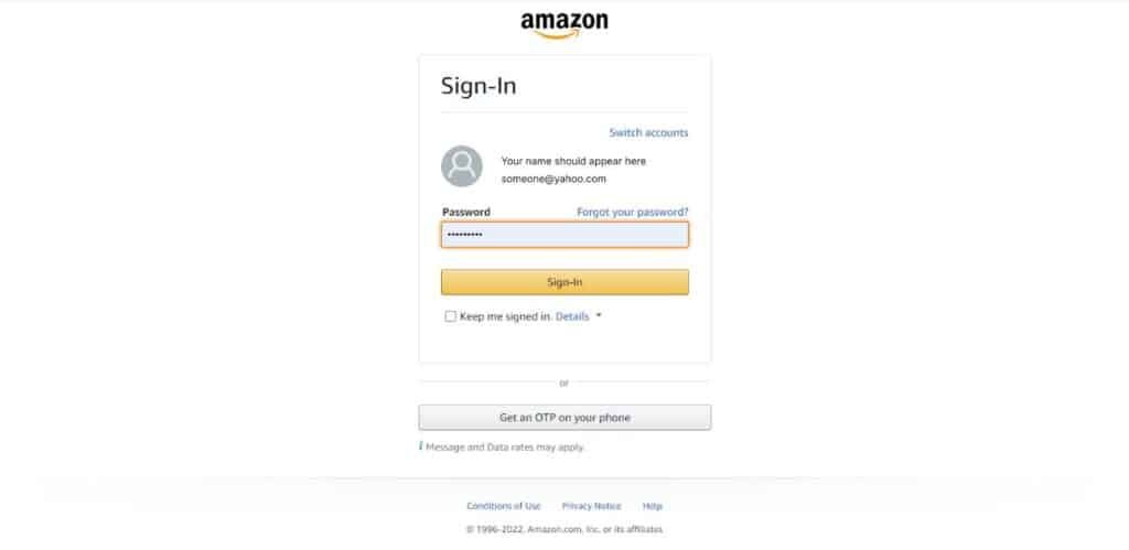How to change my Amazon password?